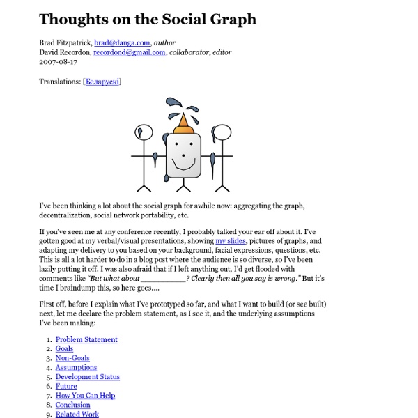 Brad's Thoughts on the Social Graph