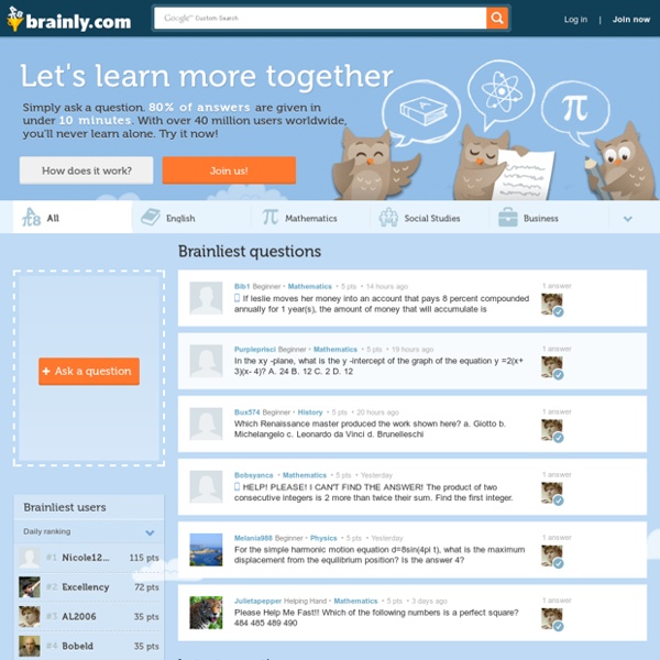 Brainly.com - Let's learn more together