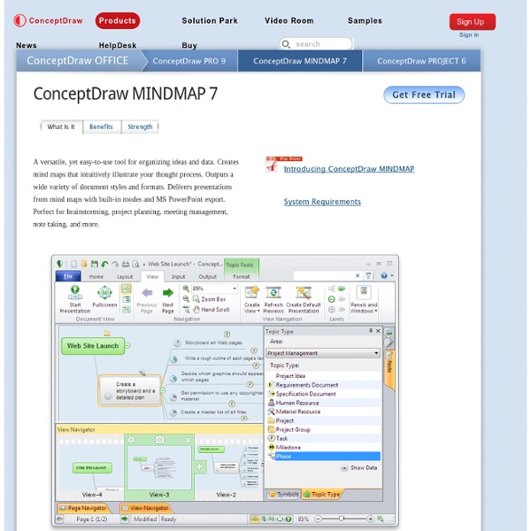 Excellent tool for Mind Mapping, Planning, Brainstorming, and Building Processes