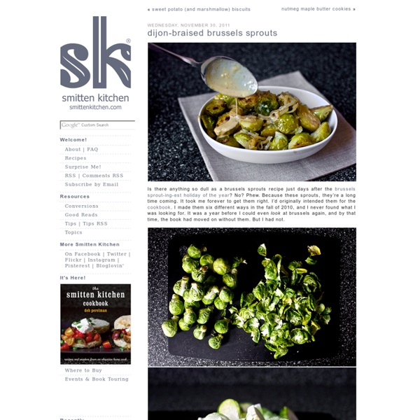 Dijon-braised brussels sprouts