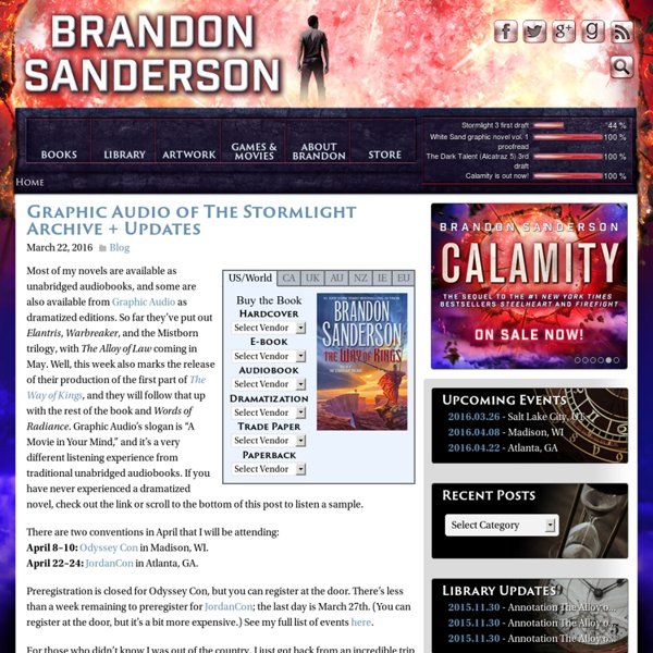 Brandon Sanderson: The official site