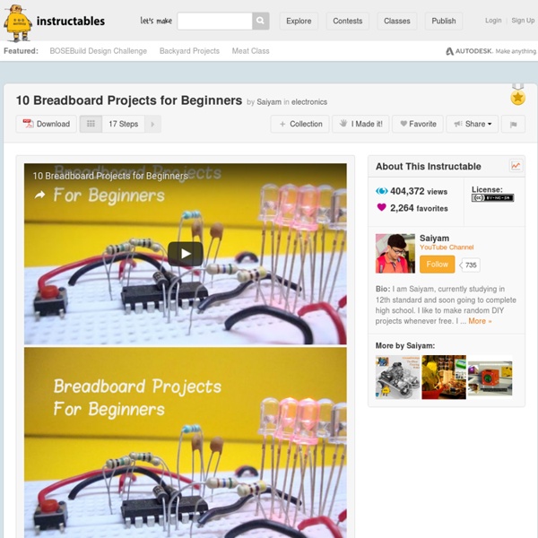 10 Breadboard Projects For Beginners