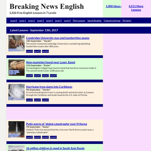 Breaking News English Lessons: Easy English News