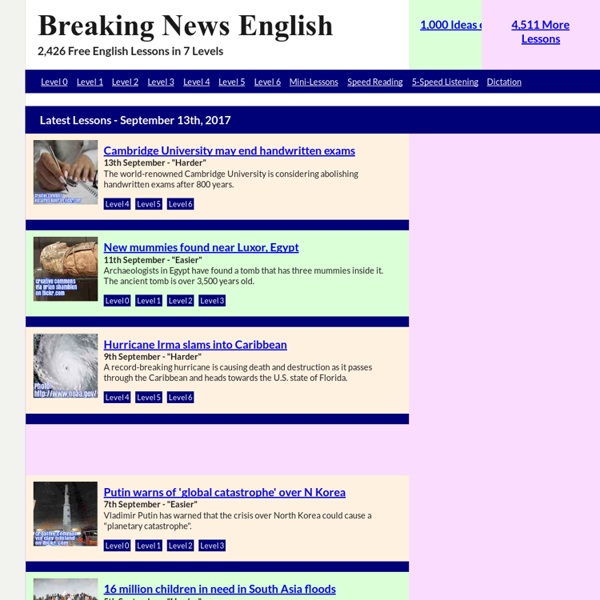 Breaking News English Lessons Easy English News Pearltrees