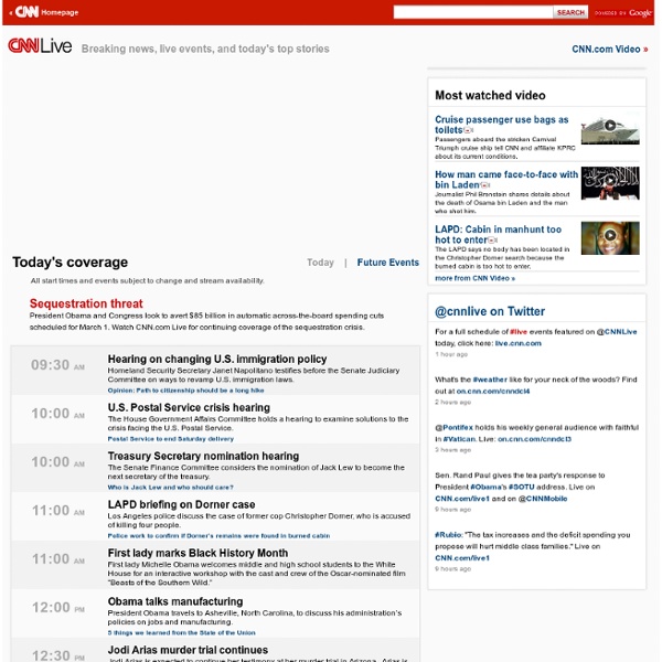 CNN.com Live - Breaking news, live events, and today's top stori