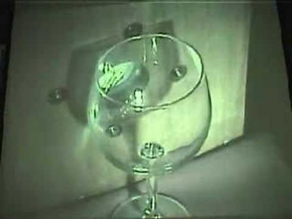 Breaking a wine glass using resonance