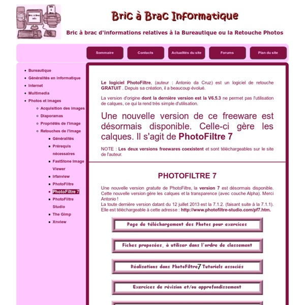 Bric à Brac : PhotoFiltre 7
