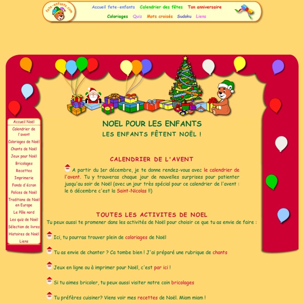 Noël pour les enfants : activités, jeux, bricolages et coloriages