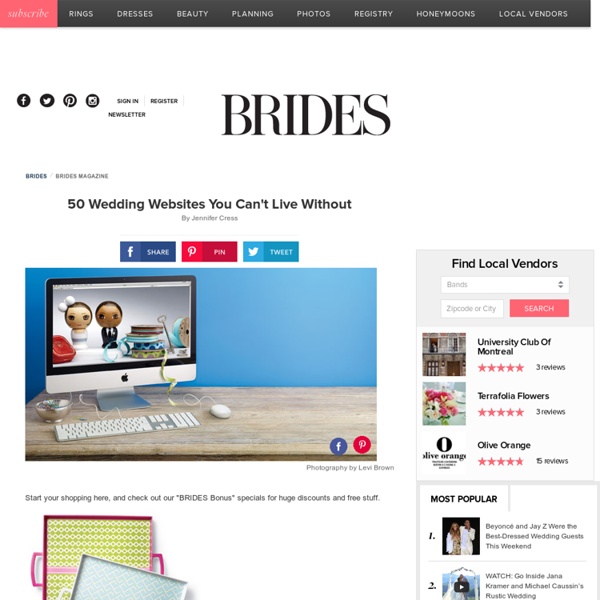 50 Wedding Websites You Can't Live Without