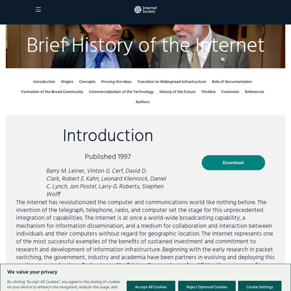 Internet Society (ISOC) All About The Internet: History of the I