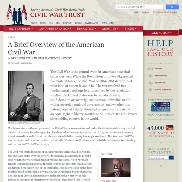 A Brief Overview of the American Civil War