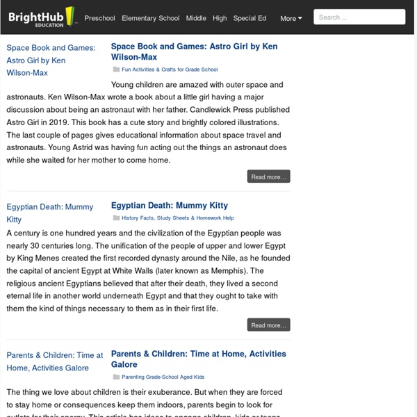 Bright Hub Education Provides Teaching Tips & Lesson Plans, Homework Help & Study Guides, Homeschooling Advice & Much More