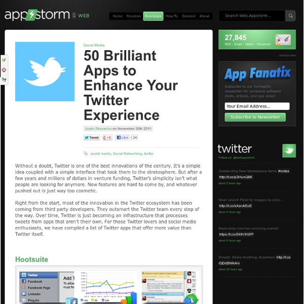 50 Brilliant Apps to Enhance Your Twitter Experience