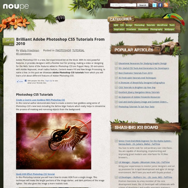 Brilliant Adobe Photoshop CS5 Tutorials From 2010 - Noupe Design Blog