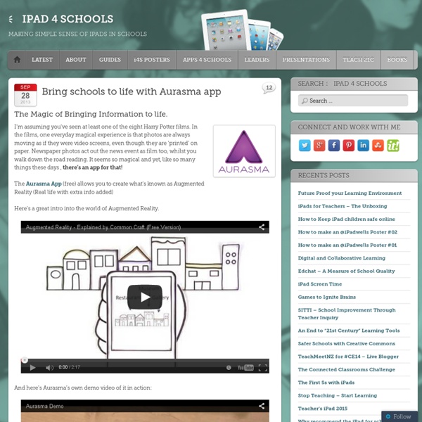 Bring schools to life with Aurasma app
