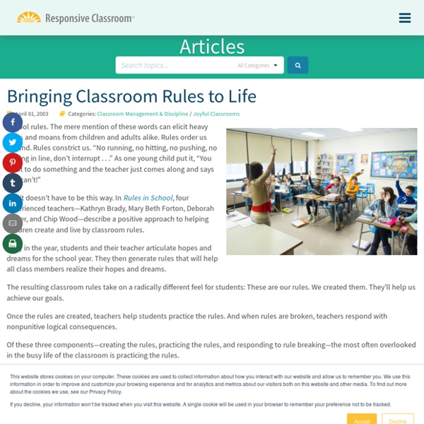 Bringing Classroom Rules to Life