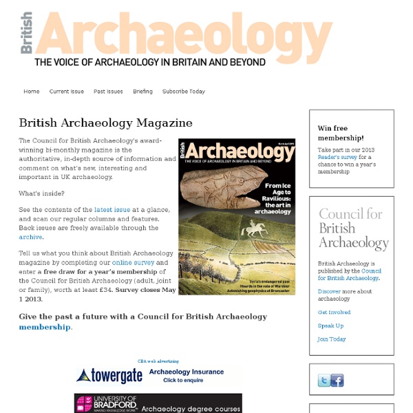 'British Archaeology' home page