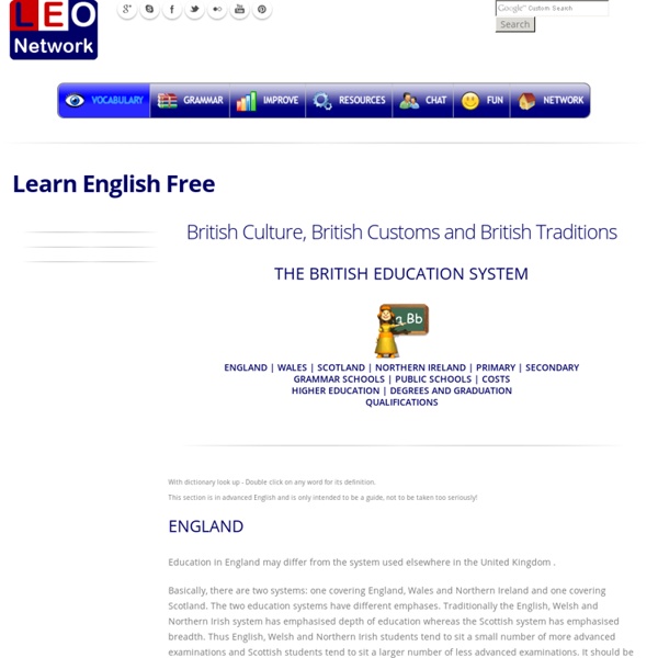 The British Education System - British Culture, Customs and Traditions