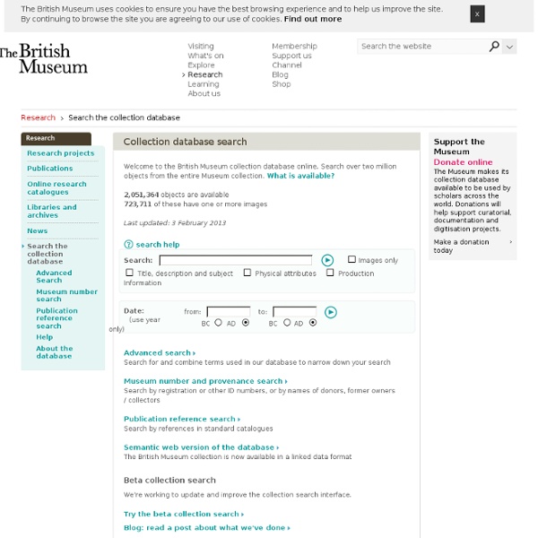 Search the British Museum collection database online
