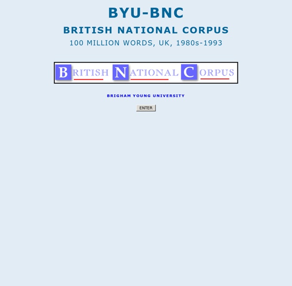 British National Corpus (BYU-BNC)