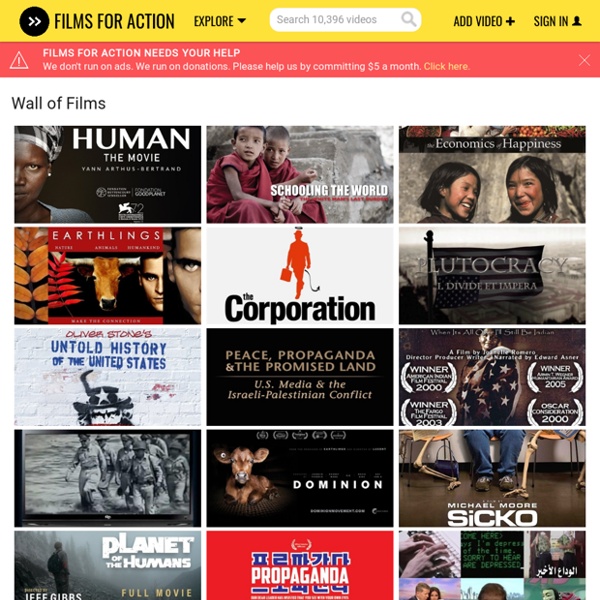 Over 500 Social Change Documentaries on 1 Page