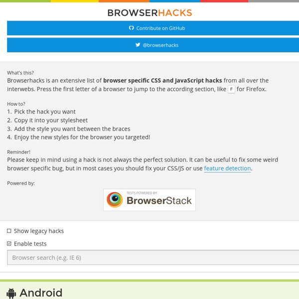 Browserhacks
