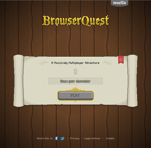 BrowserQuest Is A Massively-Multiplayer Adventure Game Written In