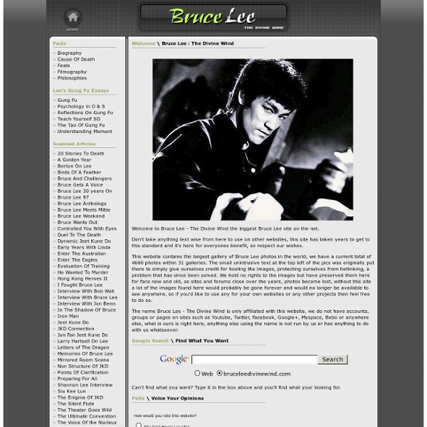 Bruce Lee : The Divine Wind - StumbleUpon