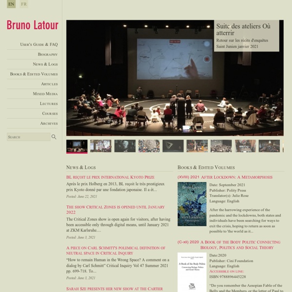 Site Web de Bruno Latour
