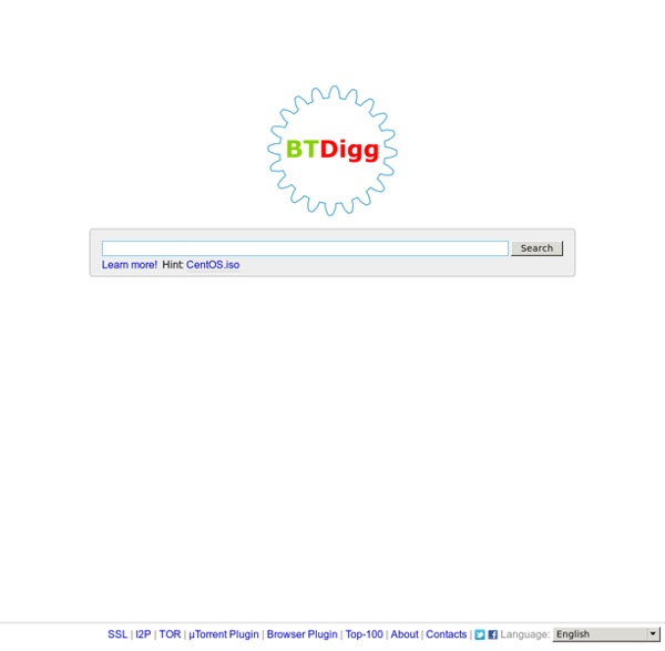 BTDigg - BitTorrent DHT search engine