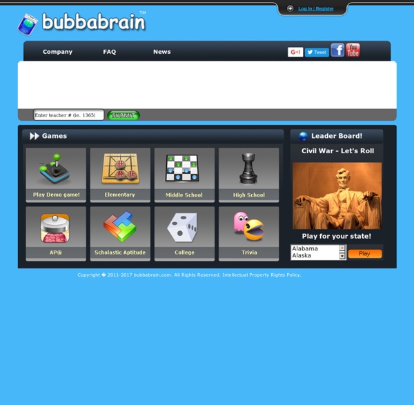 Bubbabrain, K-12+, AP/IB, SAT Interactive vocabulary practice!