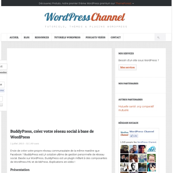 BuddyPress, créer votre réseau social à base de WordPress