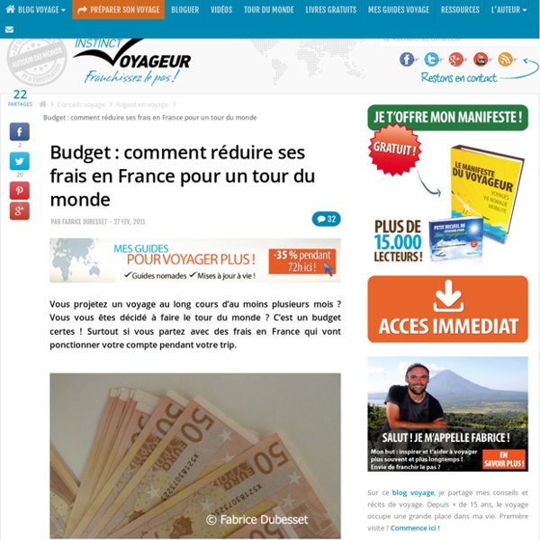 Budget : comment réduire ses frais en France pour un tour du monde
