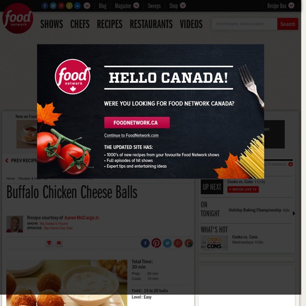 Buffalo Chicken Cheese Balls Recipe : Aaron McCargo Jr.