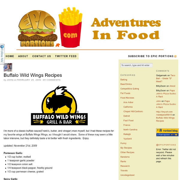 Buffalo Wild Wings Recipes