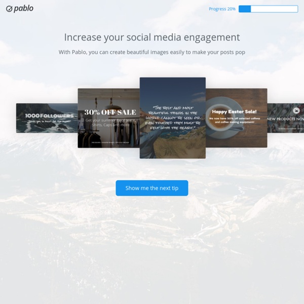 Pablo by Buffer - Design engaging images for your social media posts in under 30 seconds