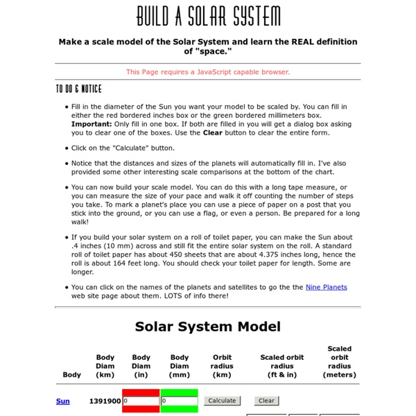 Build a Solar System Model