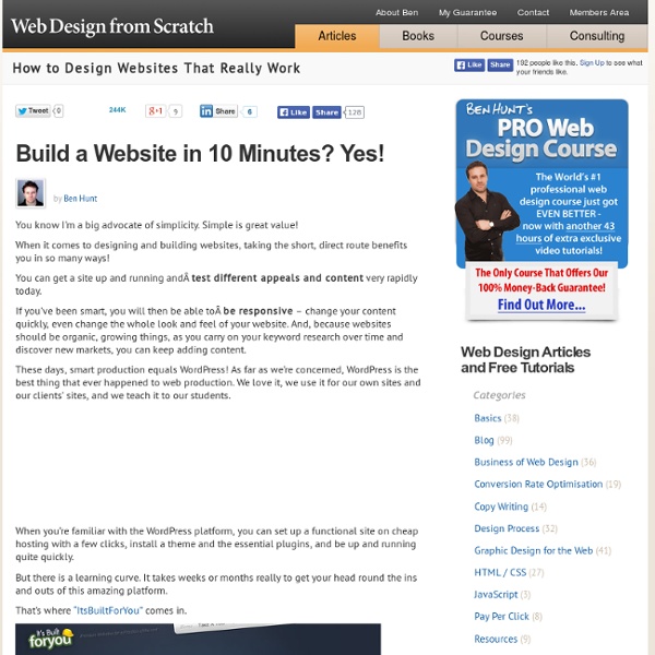 Build a Website in 10 Minutes! - StumbleUpon