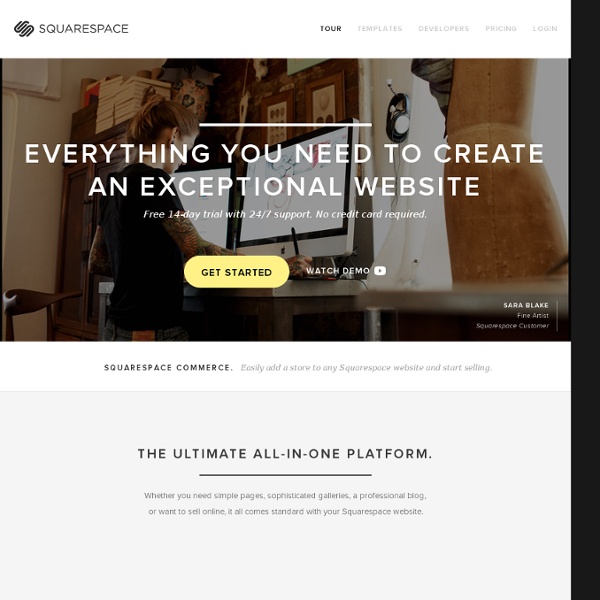 Squarespace build a site