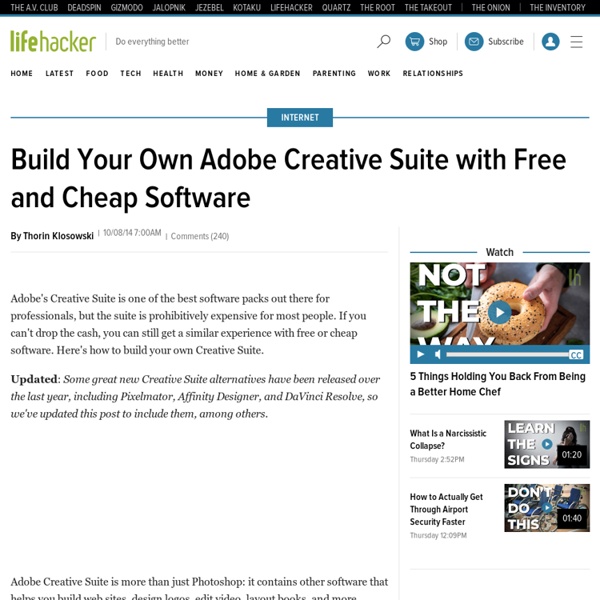 Build Your Own Adobe Creative Suite with Free and Cheap Software