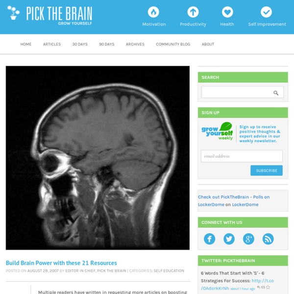 Build Brain Power with these 21 Resources