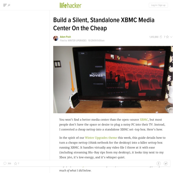 Build a Silent, Standalone XBMC Media Center On the Cheap
