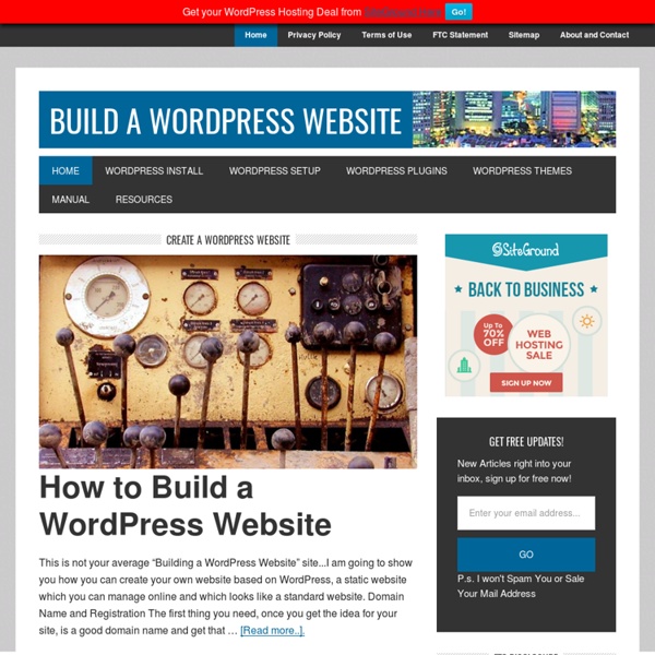 Building a Website with WordPress - Use WordPress as a Content Management System