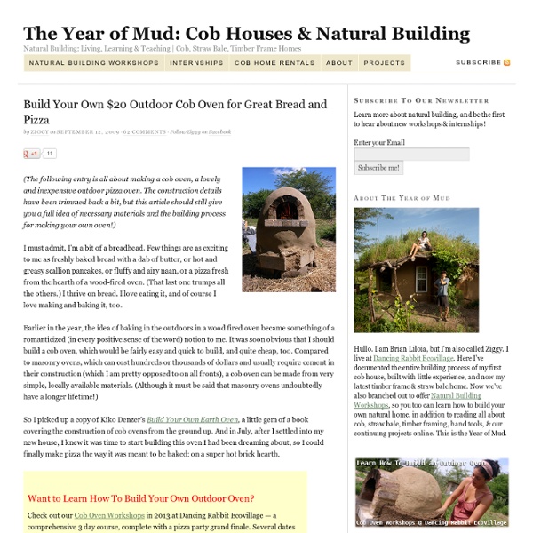 Build Your Own $20 Outdoor Cob Oven for Great Bread and Pizza - The Year of Mud: Cob & Natural Building