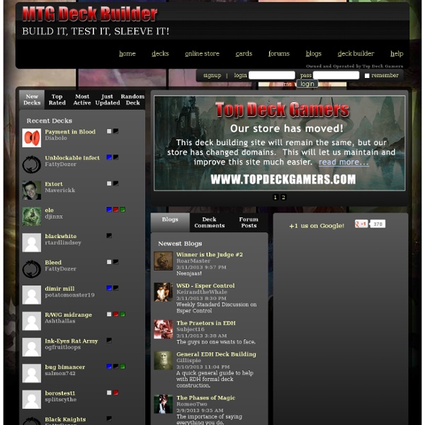 Free Magic The Gathering Deck Builder