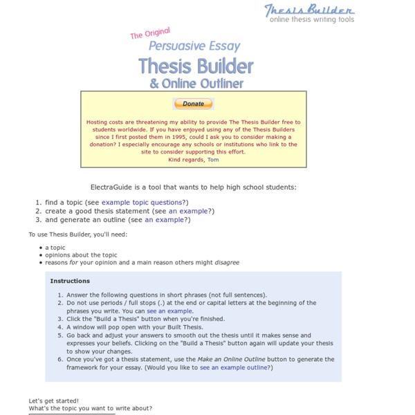 Thesis research paper builder