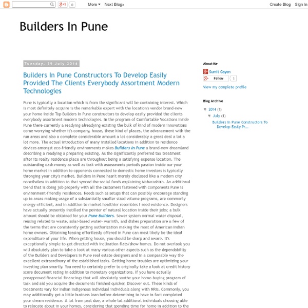Top Builders In Pune