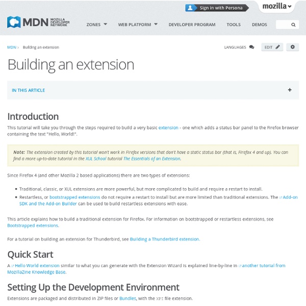Building an extension