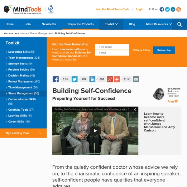 Building Self-Confidence - Prepare Yourself for Success - Stress Management Skills from Mind Tools