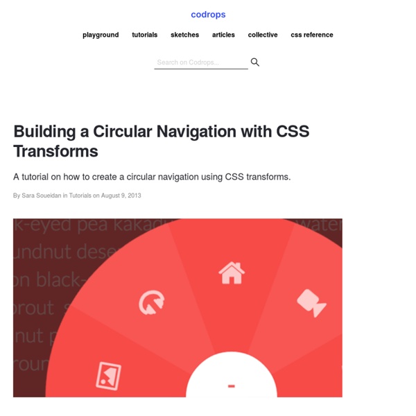 Building a Circular Navigation with CSS Transforms